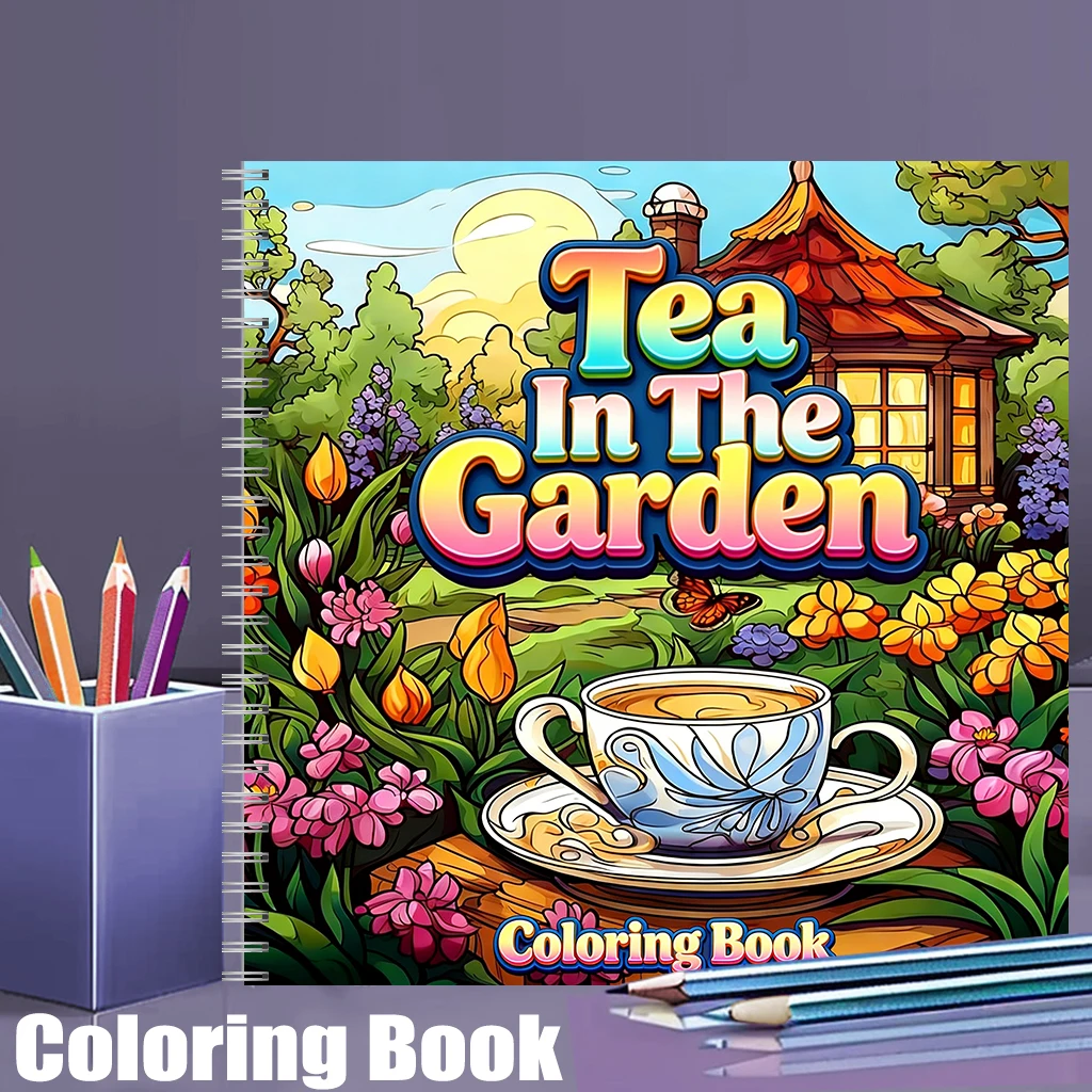 Tea In The Gardens Coloring Bo - Farming And Agriculture recension och pris